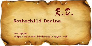 Rothschild Dorina névjegykártya
